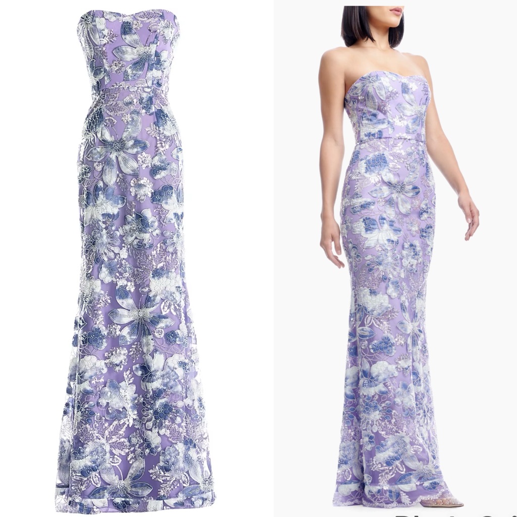 Dress The Population Sheridan Embellished Gown Beaded And Sequined Multi Dress